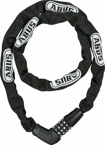 Abus, Steel-O-Chain 5805C Chain with combination lock, 5mm x 110cm (5mm x 3.6'), Black