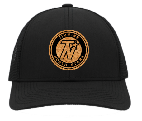 Timmins North Stars Black Snap Back - Faux Cork Patch
